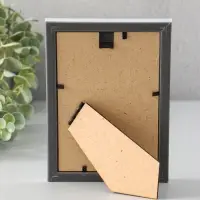 Фоторамка для фото 10х15 см "Oframe", пластик, серебряный, (пластиковый экран)