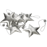 Бусы новогодние  Magic Time Серебристые звезды 170x1.5 см
