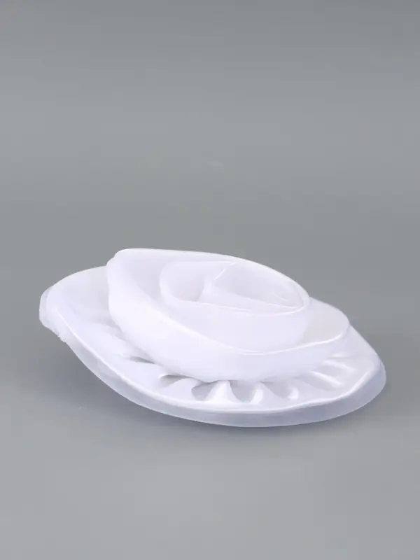 Бант  для волос, цвет белый большой (диаметр 17)