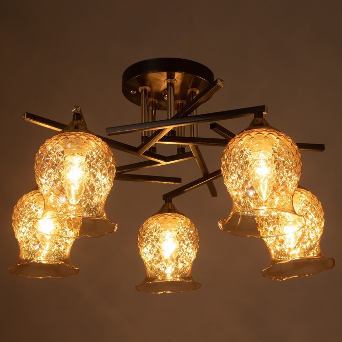 Люстра Люстра "Либель" 5хE27 40Вт черный 50х50х28 см BayerLux