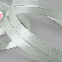 Лента атласная, 10 мм, 23±1 м, цвет серебряный №176