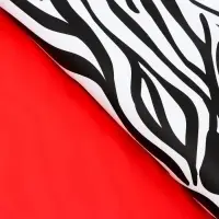 Пленка для цветов двухсторонняя "Зебра" красный, 58×58±5% см