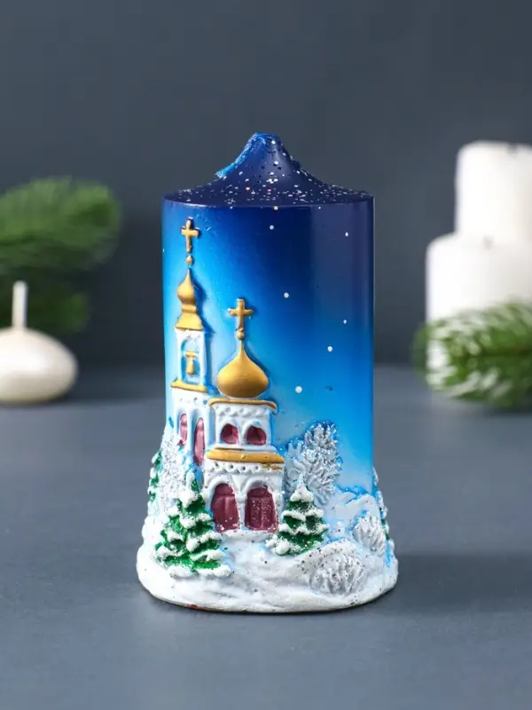 Свеча фигурная "Рождественская ночь" 7х6х11 см