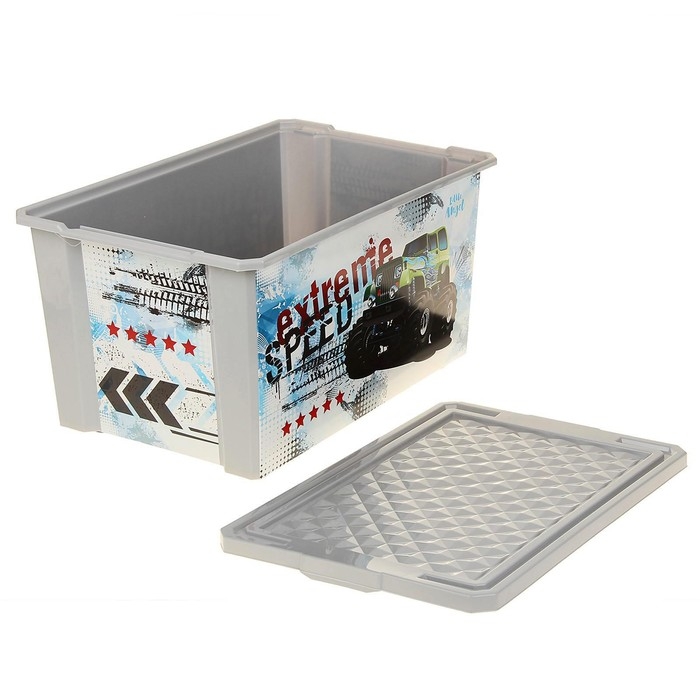 Ящик для хранения игрушек «Супер Трак», 57 л, на колёсах Ящик для хранения игрушек «Супер Трак», 57 л, на колёсах