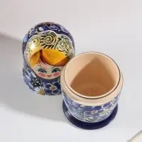 Матрёшка дерево &laquo;Марина&raquo;, гжель, 5-кукольная, 19 см