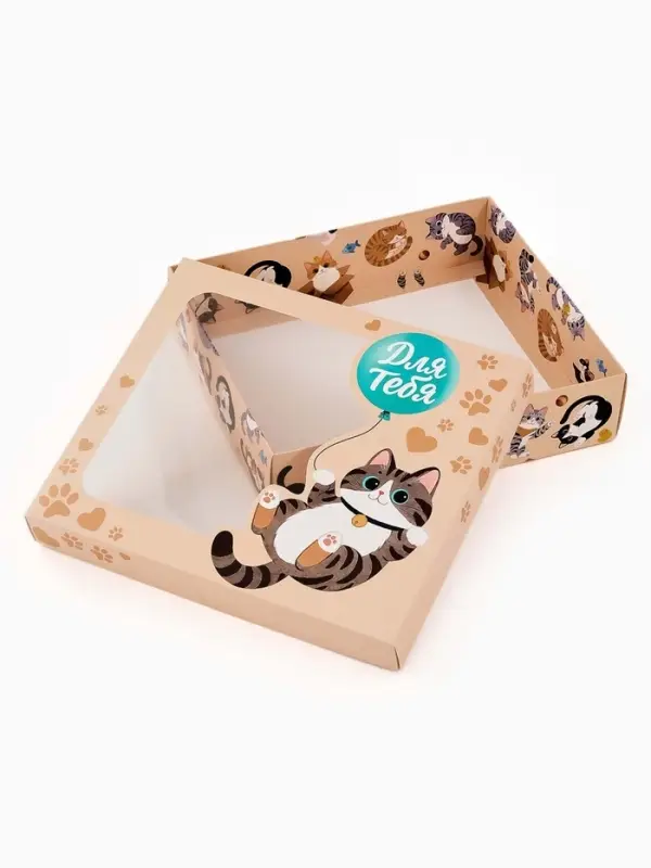 Коробка подарочная &laquo;Котики&raquo;, 23.5 &times; 20.5 &times; 5.5 см