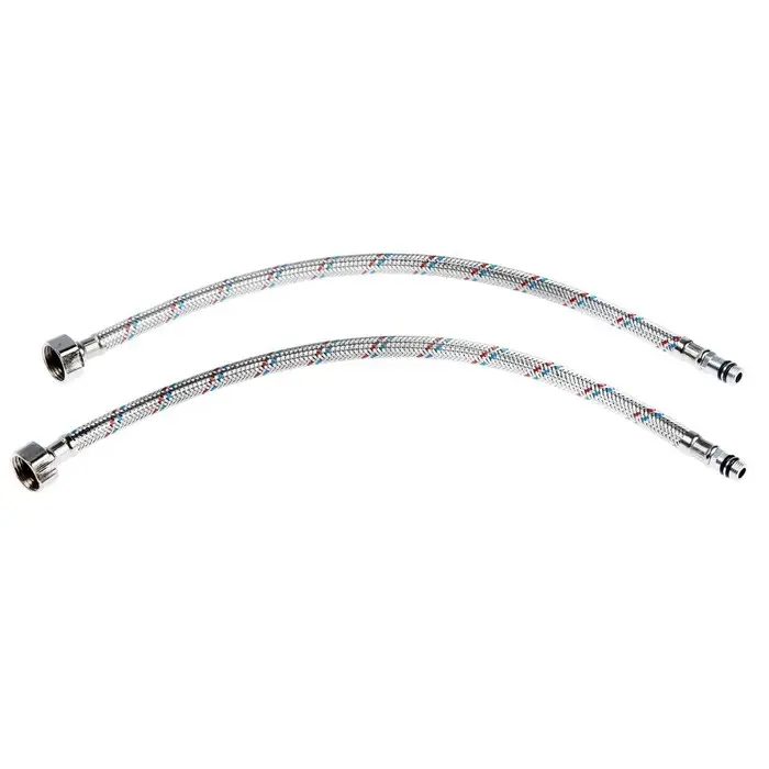 Смеситель для кухни ZEIN Z2104, двухвентильный, силиконовый излив, черный/хром