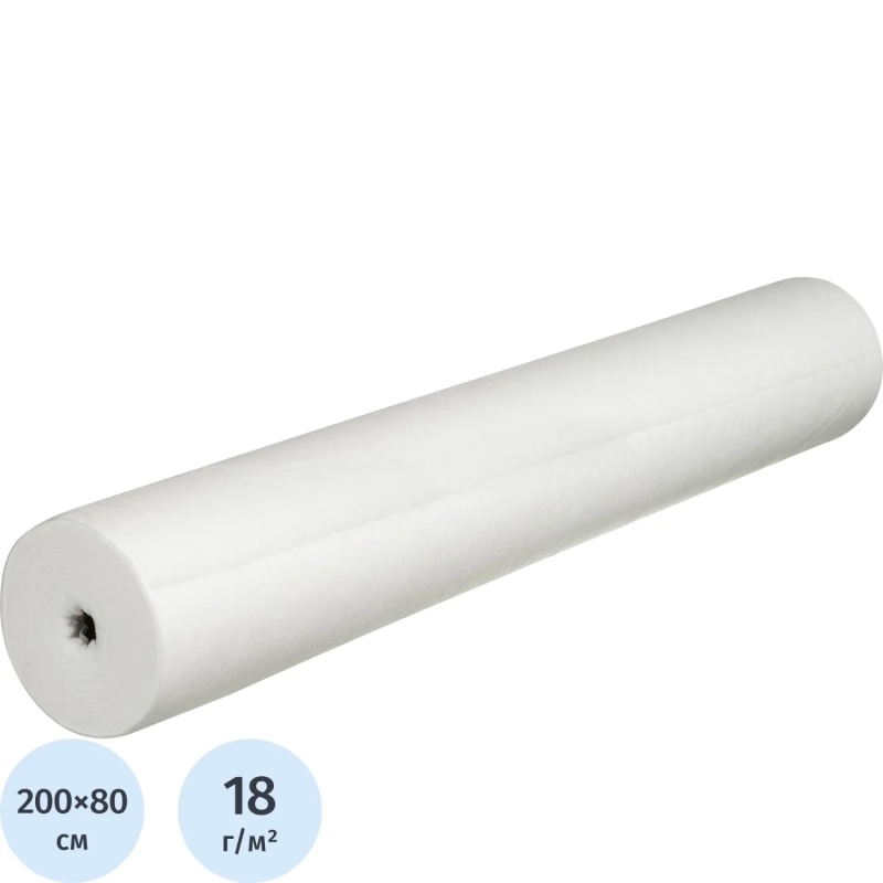 Простыня в рулоне 80х200, белый (100шт/рул), SMS Комфорт, 11777