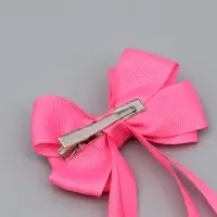 Бант для волос на заколке с лентами, цвет розовый, Коты аристократы Бант для волос на заколке с лентами, цвет розовый, Коты аристократы