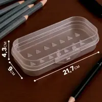 Пенал - футляр &laquo;Стамм. Cristal&raquo;, 90&times;217&times;43 мм, пластиковый, прозрачный, бесцветный, европодвес