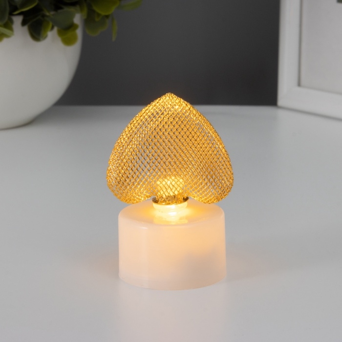 Ночник Ночник "Мини" Сердце 2 LED 0.3Вт 3,5х4х6,5см