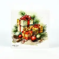 Коробка под 8 конфет и шоколад, с окном &laquo;Новогодние подарки&raquo;, 17.7&times;17.8&times;3.8 см