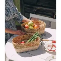 Корзины для хранения SL Home, плетёные, ручной работы, 2 шт., 28&times;18&times;10 см, 30&times;20&times;12 см