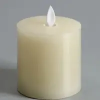 Светодиодная свеча восковая "Белая", 10x7 см, АААx3 (не в компл.), Т/БЕЛЫЙ