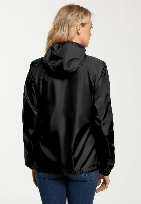 Ветровка женская Fastplant черная, размер S