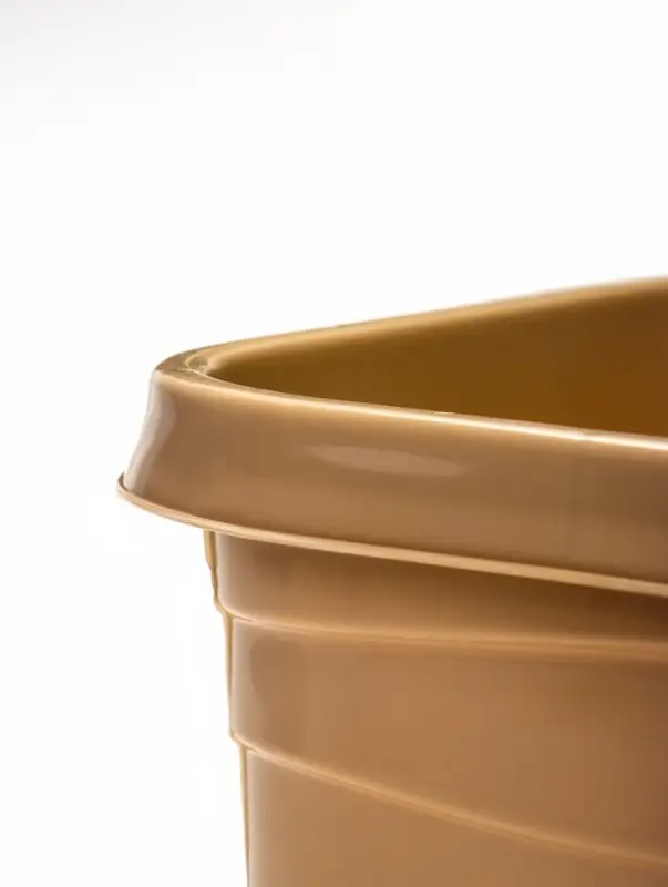 Ящик балконный для цветов, 12 л, 60&times;18&times;16 см, пластиковый, тёмно-бежевый