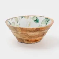 Салатник &laquo;Листья&raquo;, 25&times;25&times;10 см, дерево манго