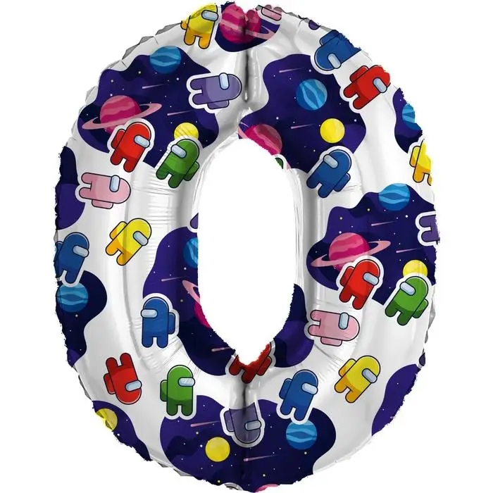 Воздушный шар фольгированный 32 Воздушный шар фольгированный 32" «Космонавтики», цифра 0