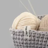 Бирка с кнопкой Hand made, 8&times;1.5 см, 10 шт., белая, чёрная