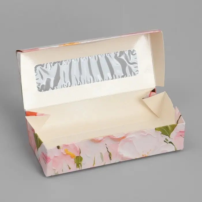 Кондитерская упаковка, коробка с ламинацией &laquo;Мазки&raquo;, 17 х 7 х 4 см