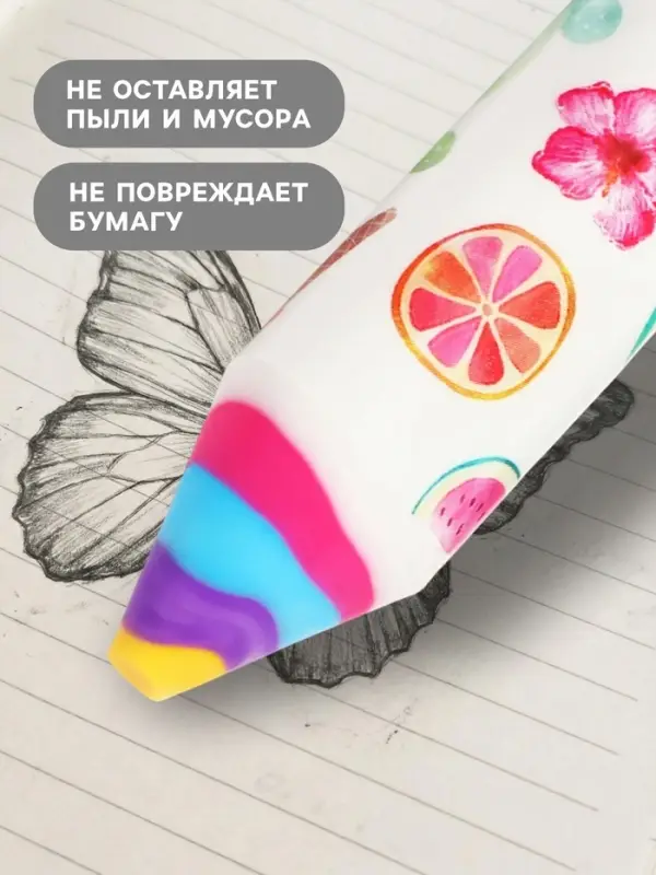 Ластик фигурный, карандаш, МИКС