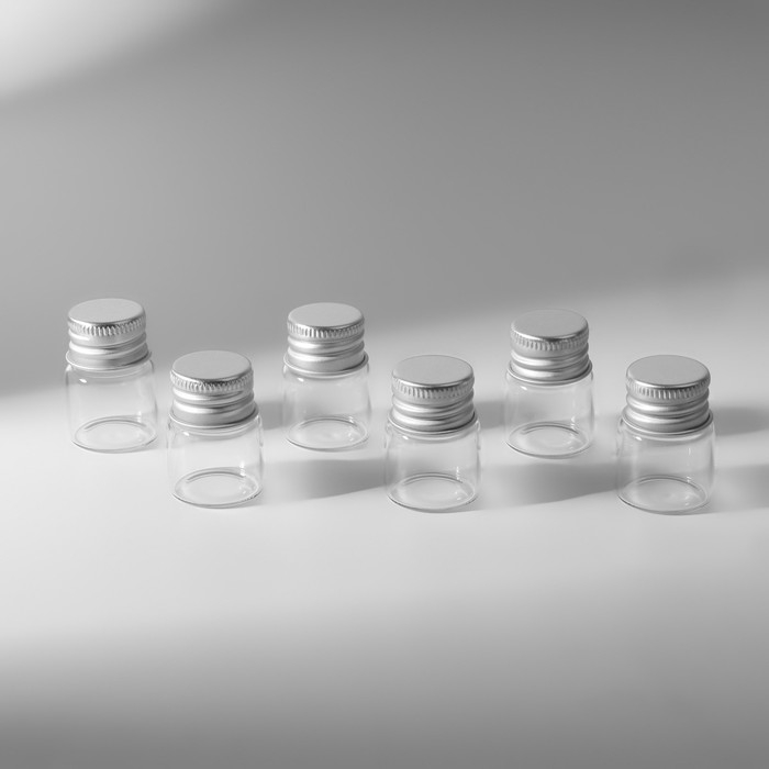 Баночки для хранения бисера, d=2.2×3.2 см, 6 шт. Баночки для хранения бисера, d=2.2×3.2 см, 6 шт.