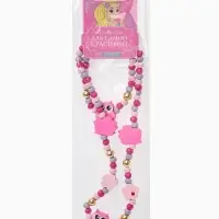 Набор детских украшений Выбражулька &laquo;Совы&raquo;, 2 предмета: бусы, браслет, розовый