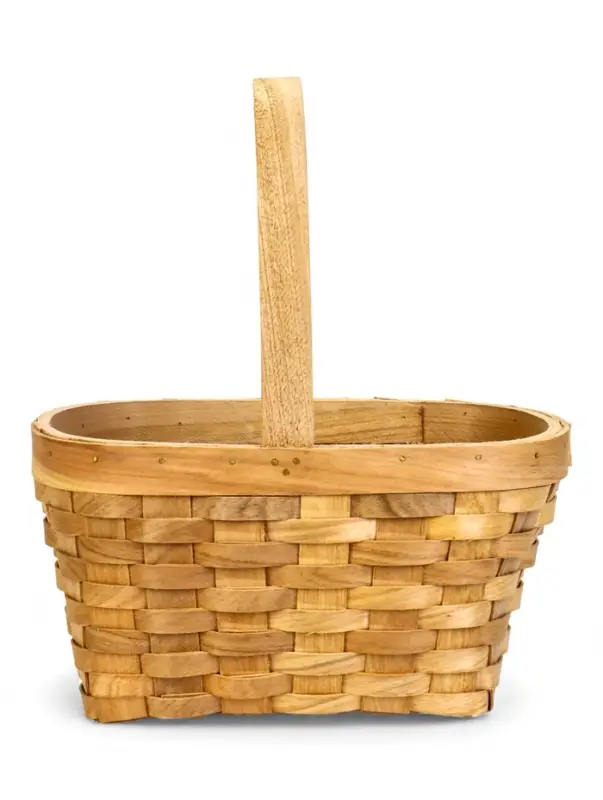 Корзина плетеная 22 х 15,5 х 12 см ручка h=13 см секвойя Корзина плетеная 22 х 15,5 х 12 см ручка h=13 см секвойя