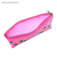 Пенал школьный Calligrata Summer, на молнии, 1 отделение, силикон, розовый Пенал школьный Calligrata Summer, на молнии, 1 отделение, силикон, розовый