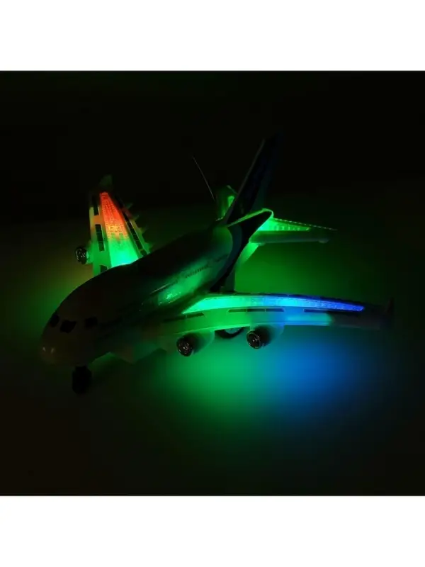 Самолёт радиоуправляемый &laquo;Авиалиния&raquo;, работает от батареек, МИКС