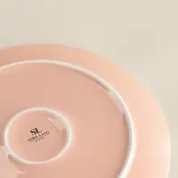 Тарелка для пиццы SL Home &laquo;Уроки испанского: Buen provecho&raquo;, d=30 см, фарфор, розовая