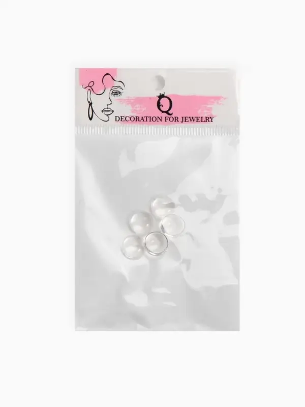 Кабошон стекло, круг 10 мм (набор 5 шт.), прозрачный