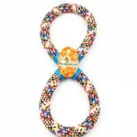Игрушка тренировочная канатная "Восьмёрка", до 38 см, до 260 г