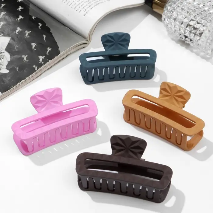 Краб для волос «Матовый», узор прямой, 7.5 см, микс Краб для волос «Матовый», узор прямой, 7.5 см, микс