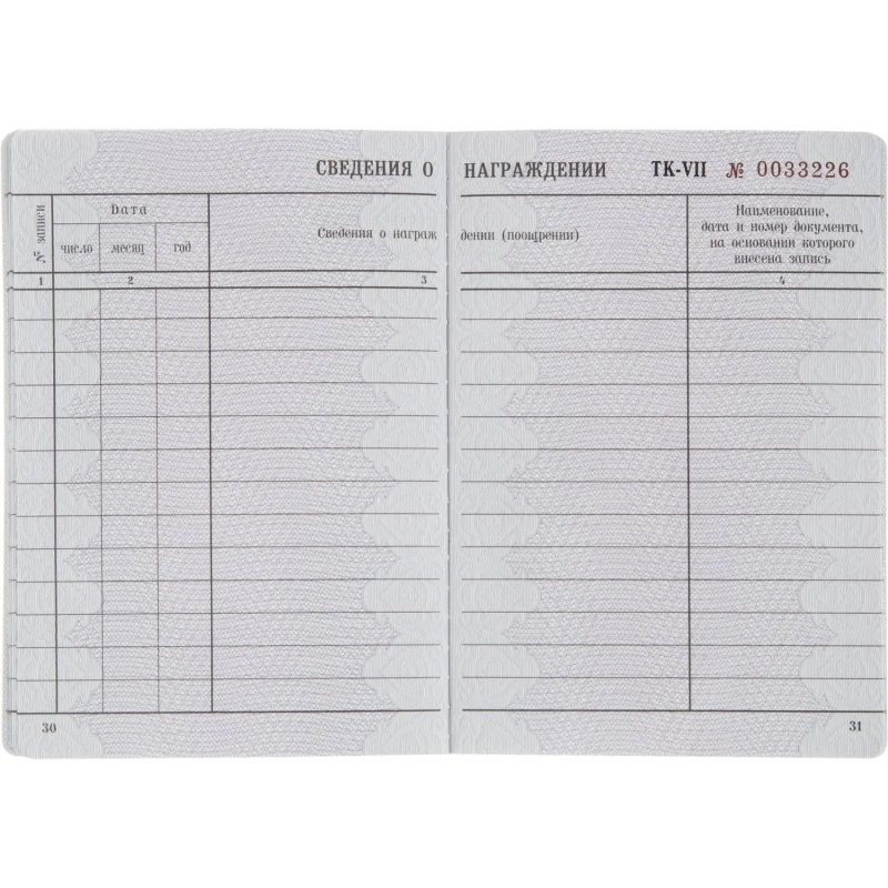 Бланк Трудовая книжка (новый 2023г)