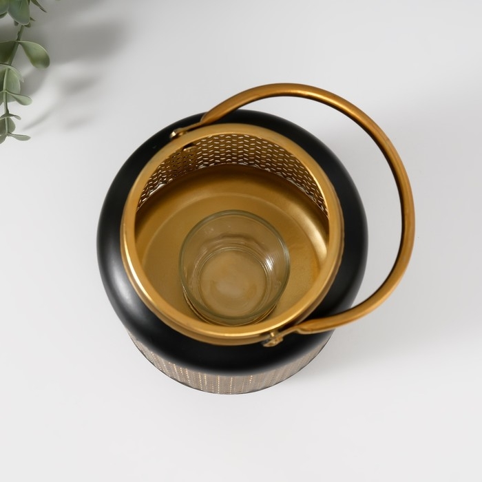 Подсвечник металл на 1 свечу Подсвечник металл на 1 свечу "Зерно" d=3,7 см 12,5х12,5х17 см