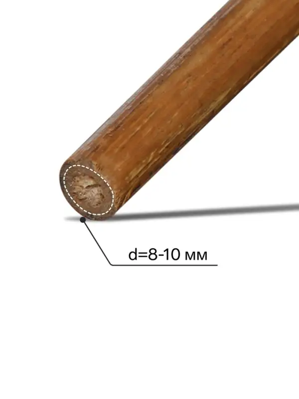 Колышек для подвязки растений, h=60 см, d=8-10 мм, бамбук, Greengo Колышек для подвязки растений, h=60 см, d=8-10 мм, бамбук, Greengo