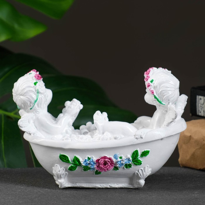 Фигура Фигура "Два ангелочка в ванной" 10х15см