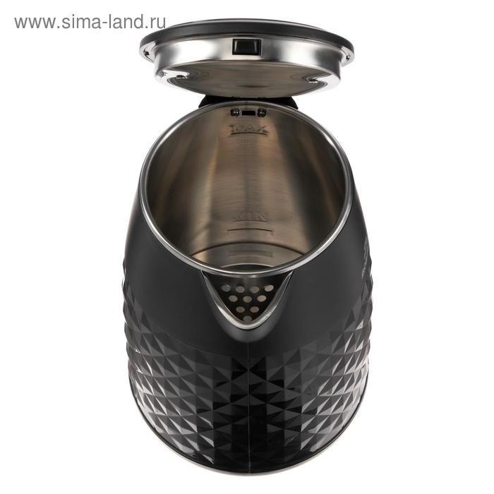 Чайник электрический Чайник электрический "Добрыня" DO-1237B, пластик, колба металл, 2.8 л, 2200 Вт, чёрный