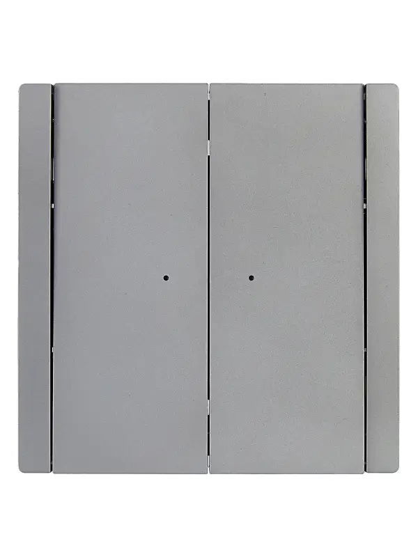 FORTE&PIANO Выключатель 2-клавишный проходной с индикацией 10А FP508 сталь IEK