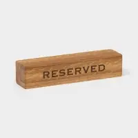 Табличка настольная деревянная Adelica &laquo;Зарезервировано/Reserved&raquo;, 18&times;4&times;4 см, дуб