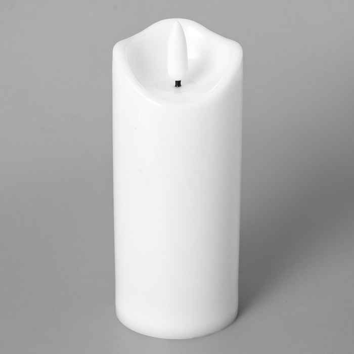 Светодиодная свеча, ночник LED RISALUX «Классик» с эффектом живого пламени, от батареек 3×AG13, 5×5×12 см Светодиодная свеча, ночник LED RISALUX «Классик» с эффектом живого пламени, от батареек 3×AG13, 5×5×12 см