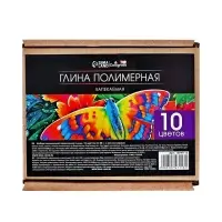 Набор глина полимерная запекаемая Calligrata, 10 цветов по 20 г, с аксессуарами, в гофрокоробе