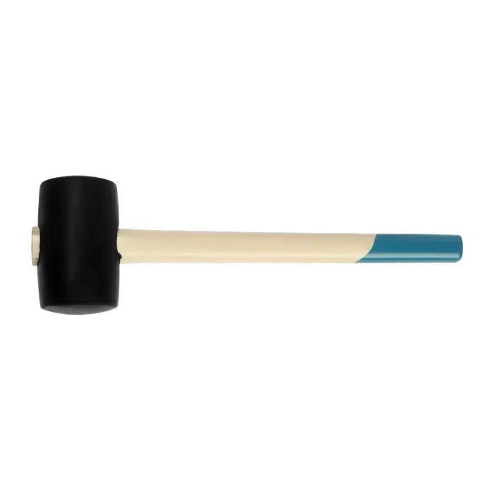 Киянка ТУНДРА, деревянная рукоятка, черная резина, 650 г