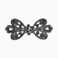 Зажим для кардигана "Ажур", тюльпан. цвет серый в сером