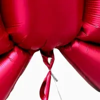 Воздушный шар фольгированный 50" "Бант" цвет красный матовый