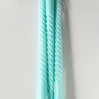 Набор свечей витых 25 см, 3 шт., 57 г, 5 ч, мятный