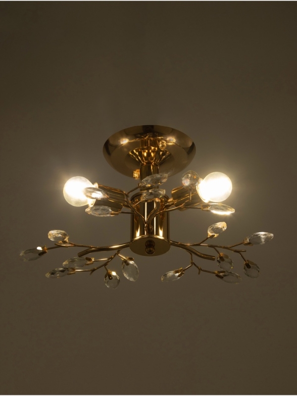 Люстра "Нежность" 3х40Вт Е27 золото 42х42х18см