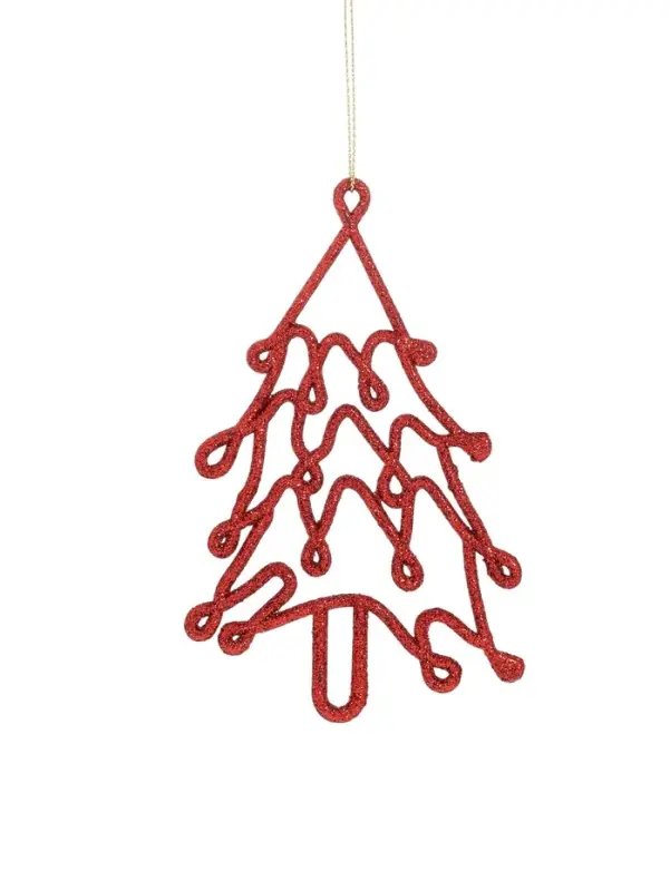 Ёлочные игрушки 2 шт. &laquo;Ёлочка люкс&raquo; 7&times;13 см, красный золото