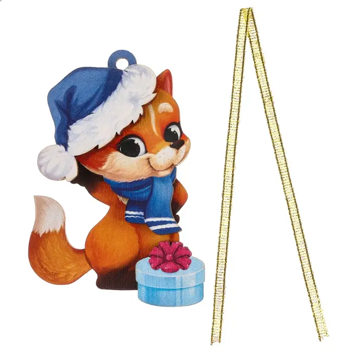 Ёлочная игрушка - подвеска деревянная сборная «Новый год! Лисёнок» Ёлочная игрушка - подвеска деревянная сборная «Новый год! Лисёнок»